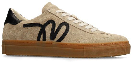Manfield - Dames - Taupe suède sneakers - Maat 38