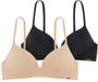 Dorina 2-pack voorgevormde BH zonder beugel - Fili Lace - Kanten T-shirt bh zonder vulling - 70D - Zwart