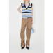 Stine Goya Roberta Top Tricot Manches Courtes Rayure Classique Bleu