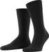 FALKE Lhasa Rib eenkleurig wol kasjmier sokken heren zwart - maat 39-42