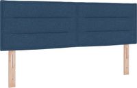 vidaXL LED Hoofdbord met LED-stripverlichting Blauw 160 cm Stof