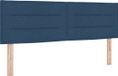 vidaXL LED Hoofdbord met LED-stripverlichting Blauw 160 cm Stof