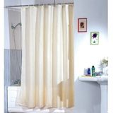 MSV 140125 douchegordijn, polyester/kunststof, met 12 ringen, 180 x 200 x 0,1 cm, beige