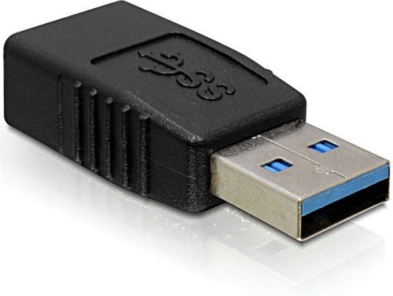 Delock USB 3.0 A - A Verloopstekker - Zwart