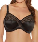 Elomi Cate 4030 Beugel Volledige Cup Gestreepte Ondersteunende BH, Zwart, 90P
