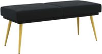 vidaXL Dubbel-laags bank Zwart 120 x 45 x 46 cm fluweel