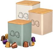 Kinvara Porte-gobelets/capsules à café - set de 3 - métal