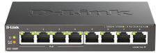 Merkloos Netwerk switch - 8 poorten Gigabit - PoE - Zwart - Voor thuis of MKB