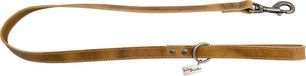 JACK AND VANILLA, Hondenriem van echt cognac leer, elegant en duurzaam design, lengte 100 cm, breedte 16 mm, perfect voor comfortabele en stijlvolle wandelingen, vintage model