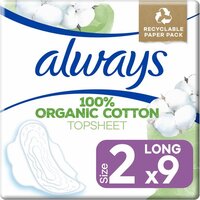 Always Maandverband Bio Cotton Protection Ultra Long - 9 stuks