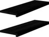 vidaXL Traptreden 2 stuks bruin-zwart 80 x 25 x 2 cm massief eiken