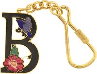 Behave® Sleutelhanger letter B Zwart 4 cm - Unisex