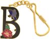 Merkloos / Sans marque Behave® Sleutelhanger letter B Zwart 4 cm - Unisex