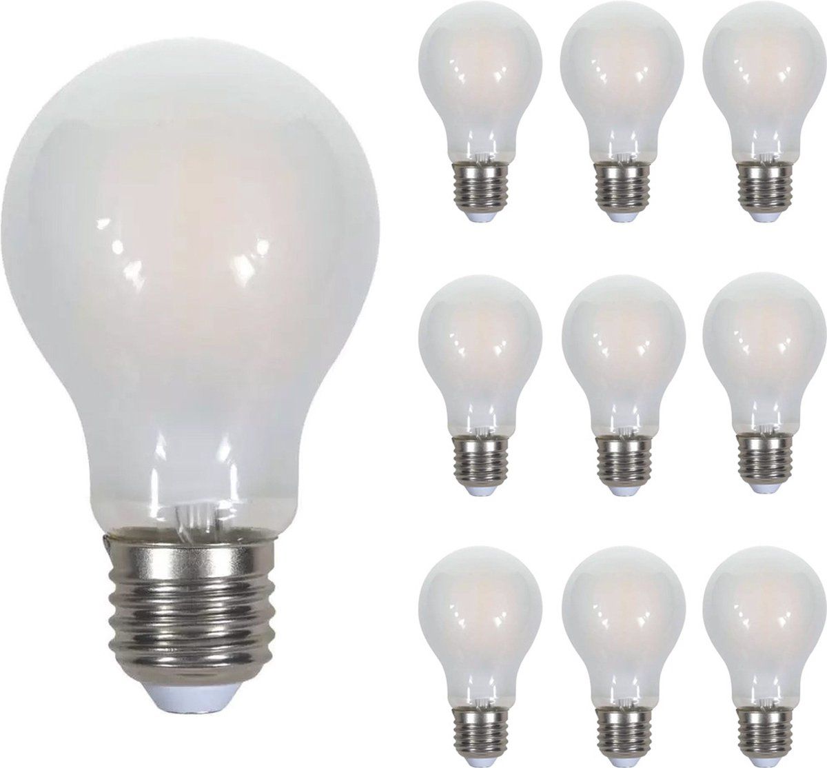 V-tac - Mega Voordeelpack - 10x E27 LED Lampen Frosted - 5W - 2700K - A60