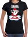 Bellatio Decorations Santa for president Kerstshirt / Kerst t-shirt zwart voor dames - Kerstkleding / Christmas outfit M