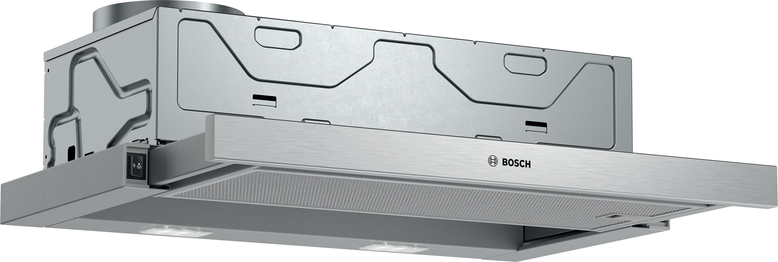 Bosch Serie 2 DFM064W54 - Semi-inbouw (uittrekbaar) afzuigkap - 388 m³/uur - Metallic, Zilver