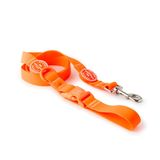 HUGO & HUDSON Waterdichte hondenriem, anti-geur gemakkelijk schoon gevoerd handvat huisdier riem, oranje, 120 x 2,5 cm
