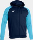 Joma Academy IV Jas Met Kap Kinderen - Marine / Fluor Turquoise | Maat: 116