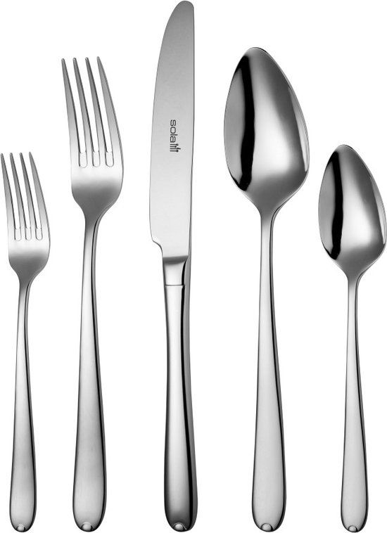 Sola Fleurie Bestekset 12 persoons - 100 delig - Zilverwit Premium Edelstaal 18/10 - Vaatwasserbestendig