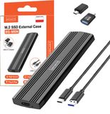 Zenwire Schijfbehuizing BS-M6N - Hardeschijfbehuizingen - SSD 2w1 NVME/SATA PCIe - M.2 UBS-C, USB 3.2 Gen2-schijf - Schijfbehuizing - met “M-sleutel” en “M+B-sleutel - Hardeschijf Behuizing