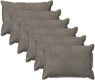 vidaXL Kussensloop 6 pcs HOUTEN Lichtgrijs 50 x 75 cm Fluweel