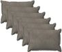 vidaXL Kussensloop 6 pcs HOUTEN Lichtgrijs 50 x 75 cm Fluweel