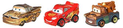 Disney Cars GBN74 - Cars Mini Racers 3-pack metallic serie, Ramone, Mater, McQueen, speelgoed vanaf 3 jaar