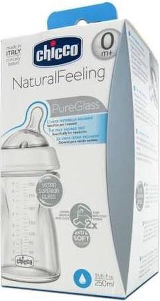 Chicco Natural Feeling zuigfles 250 ml - Transparant