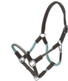 Kavalkade Touwhalster voor paarden Cavo Full bruin/turquoise
