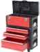 DEFPRO Chariot à outils 3 modules empilables Rouge/Noir