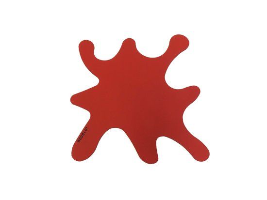 NOOBLU - leren onderlegger - SPLASH 30 - donkerrood leer