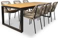 LUX outdoor living Helsinki Natural/Seville zand dining tuinset 7-delig