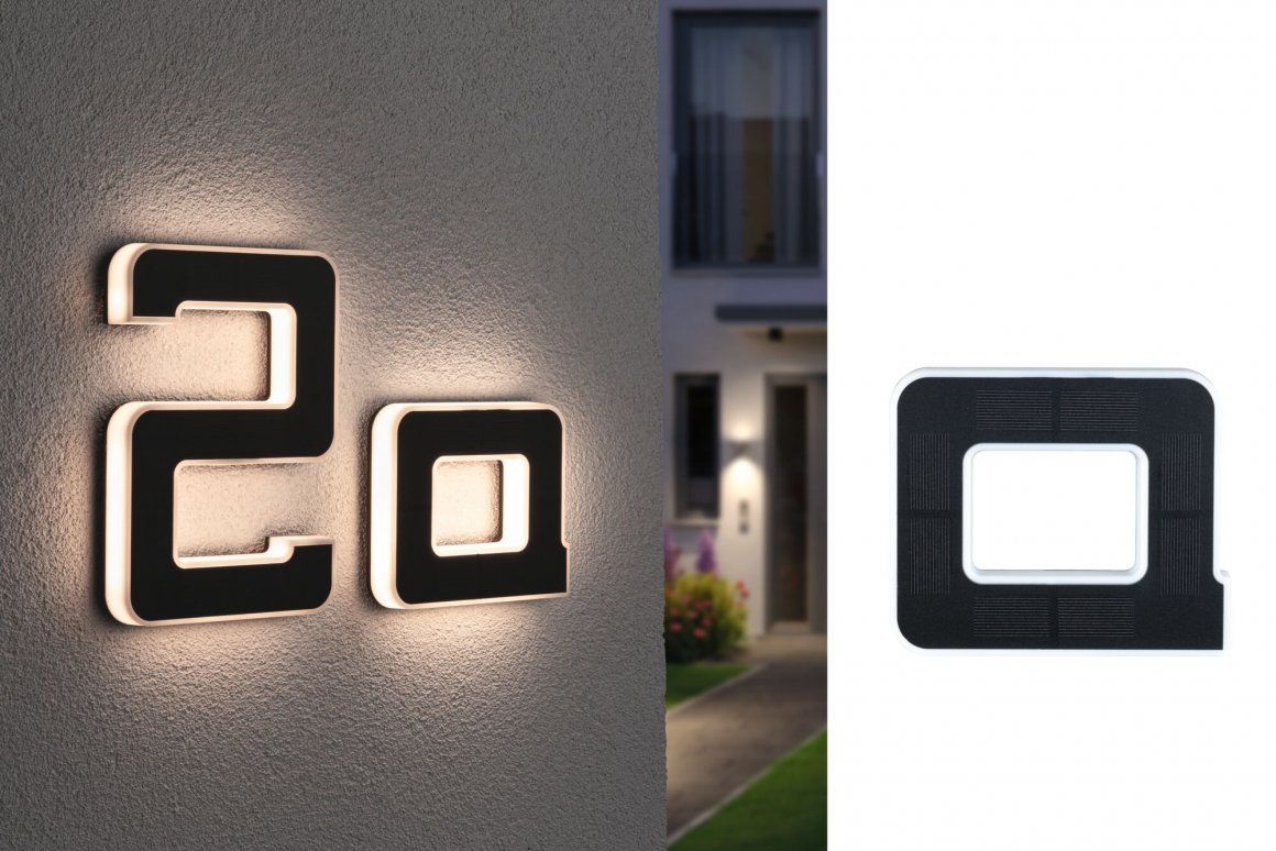 Paulmann Letter A - Buitenlamp - Zwart - LED - IP44