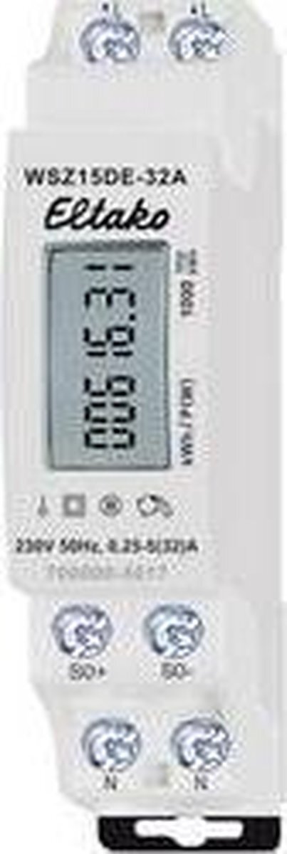 Eltako 28032615 Wisselstroommeter 32A niet geijkt WSZ15DE-32A, 230 V