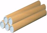 Merkloos Poster koker van karton - 5x - 330 x 40 mm - Bruin - Verzendkokers - Voor A4 formaat papier