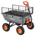 VEVOR Tuinwagen, 544 kg, polypropyleen tuinafvalwagen, tuinenwagen met opslaghek, 2-in-1 omkeerbare handgreep, 90° snelkippmechanisme, 180° draaiende wielen, tuinenwagen voor planten en grond