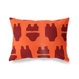 BonaMaison Oranje-Bordeaux Decoratieve Kussensloop, Kussenhoezen Bank, Decoratieve Kussenhoesjes, Kussensloop; Sofa, Slaapkamer, Kantoor, Auto 45x60 Cm - Ontworpen en vervaardigd in Turkije