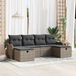 vidaXL Tuinbank Set 2 zitplaatsen Grijs Polyrattan