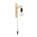 EGLO Pockley Wandlamp - E27 - Zwart, Bruin