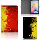 Samsung Galaxy Tab S6 Lite Book Case met Standaard - Kunstleer/Siliconen/TPU - Belgische Vlag