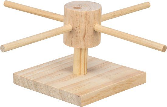 Trixie Voedercarrousel Beige Hout Knaagdier Konijn Cavia Snack Dispenser 1 kg