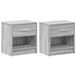 vidaXL Nachtkastjes 2 stuks met lade 39x28x41 cm grijs sonoma eiken