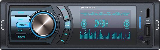 Caliber RMD057DAB - 1 DIN Autoradio with DAB+, Bluetooth, Handsfree, USB, Multi Color Display - 4 x 75W
