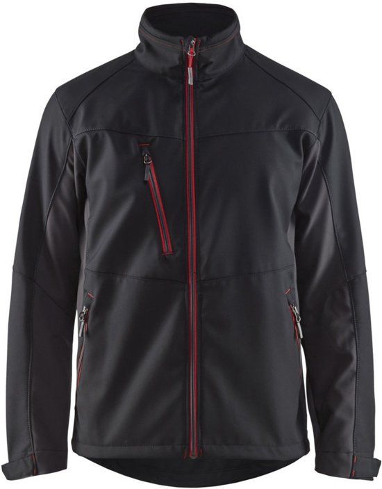 Blåkläder 4950-2516 Softshell Jack Zwart/Rood maat XXL