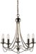 Searchlight Maypole - luster - Ø 46 x 100 cm - antiek messing