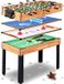 SereneLife Multi Gametafel- Ruimtebesparende 5-in-1 Opvouwbare Speeltafel - 102 cm Combo Sport Arcade Game met Tafelvoetbal-Tafeltennis-Poolbiljart-Bowlen & Shuffleboard Set