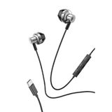 Cool Stereo hoofdtelefoon type C met microfoon (metaal), zilverkleurig