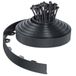 VOUNOT® Tuinrand van kunststof, 20 m, met 40 haringen, flexibele gazonrand met stevige haringen, tuinidee, hoogte 50 mm, antraciet