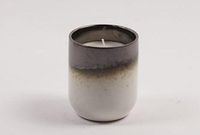 DKD Home Decor Kaars Keramisch Bruin Wit Was (8 x 8 x 9,5 cm)