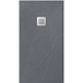 Balneo Plateau de douche 80x110x2.5cm Ardoise foncée Texture Résine Receveur de douche, Personnalisable